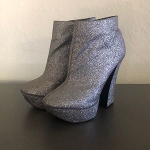 Dolce Vita booties size 10 silver glitter